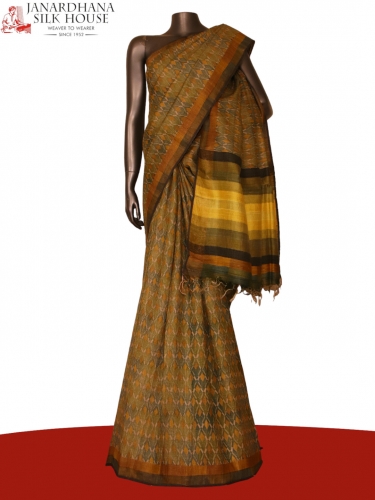 Abstract Exclusive Pure Tussar Silk Saree